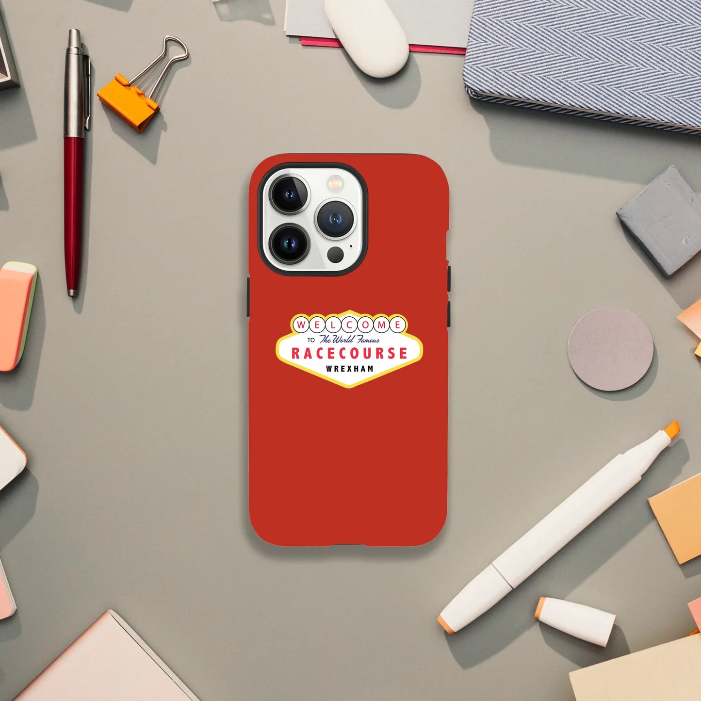 The Red One - World Famous Racecourse iPhone Case - Wrexham USA