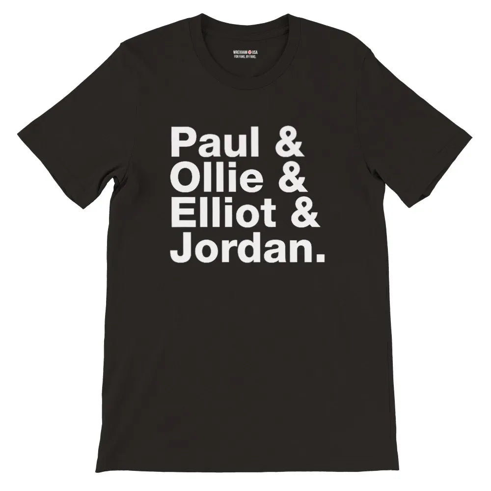 Paul & Ollie & Elliot & Jordan #FabFour T-shirt - Wrexham USA