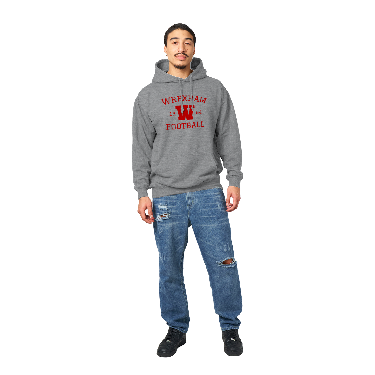 Collegiate "Wrexham Football" Style Premium Unisex Hoodie