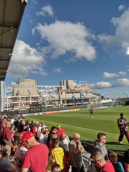 The Kop stand at the Racecourse Ground, Wrexham