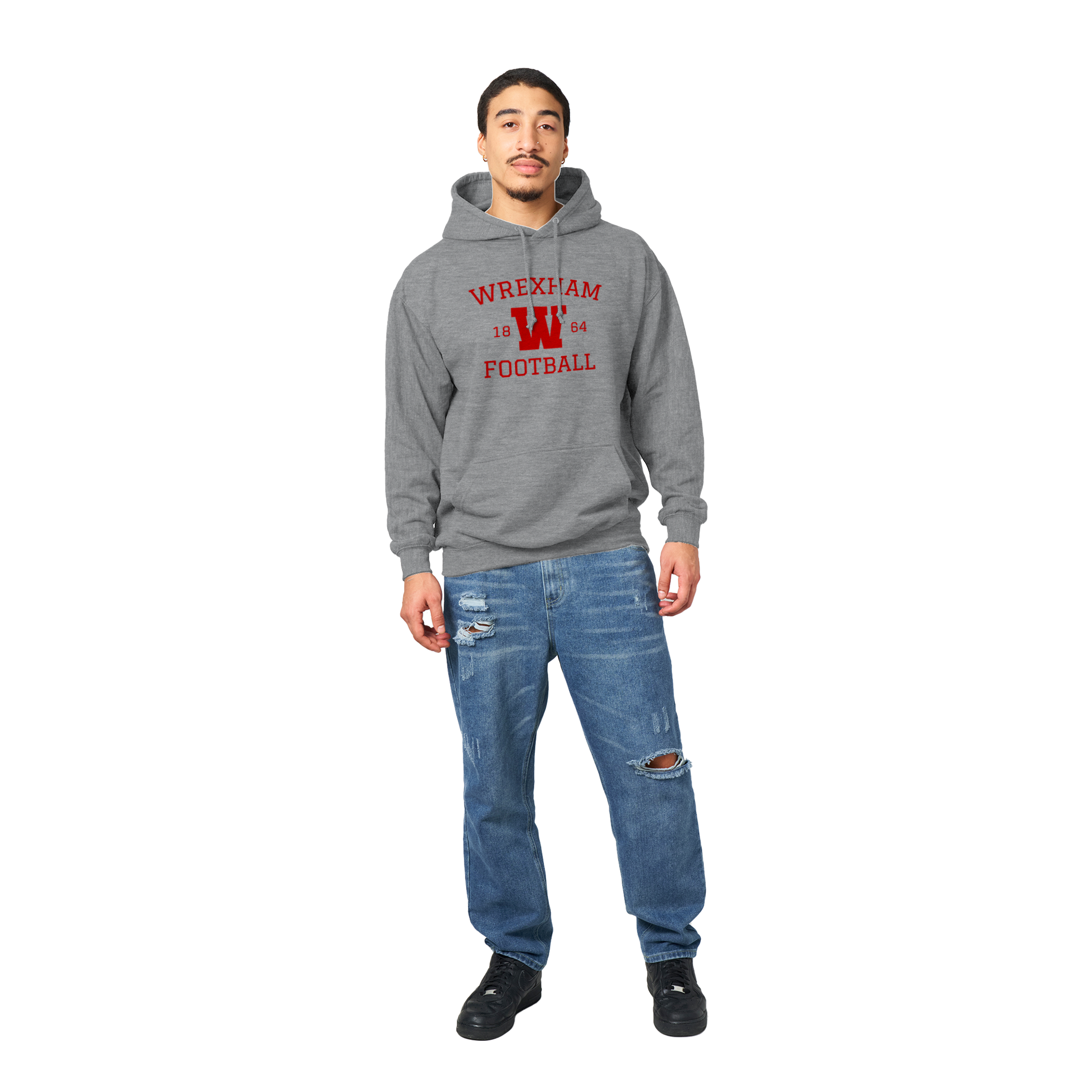 Collegiate "Wrexham Football" Style Premium Unisex Hoodie