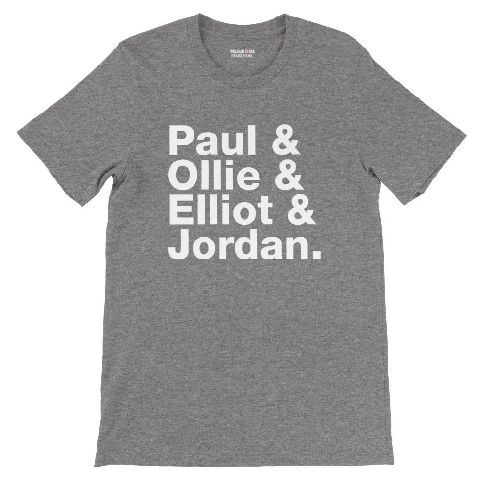 Paul & Ollie & Elliot & Jordan #FabFour T-shirt - Wrexham USA